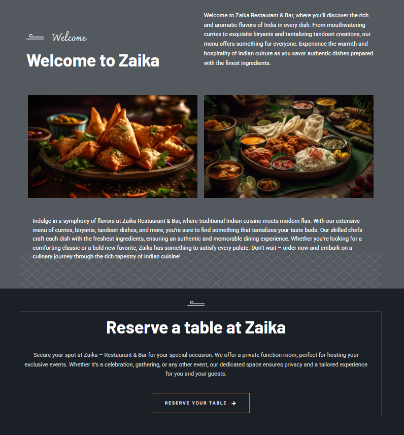 Zaika – Restaurant & Bar